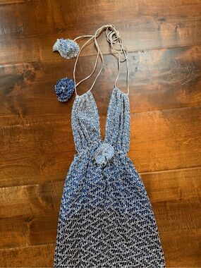 Pop Saint Barth Sara Dress in Blue Ombré